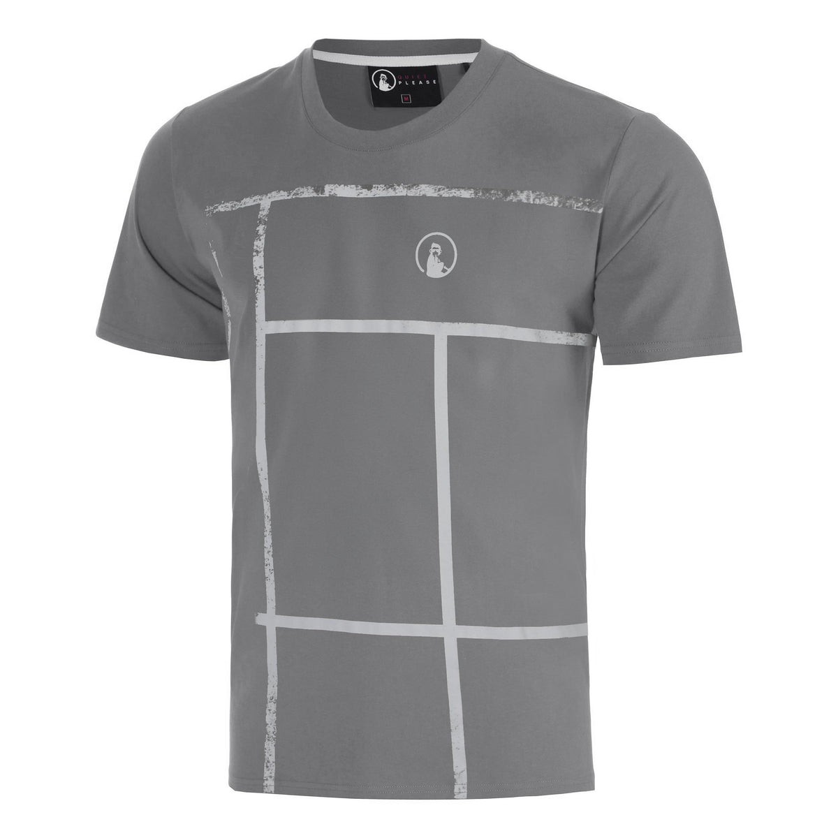 Quiet Please Crush Court T-Shirt Herren-dunkelgrau, hellgrau