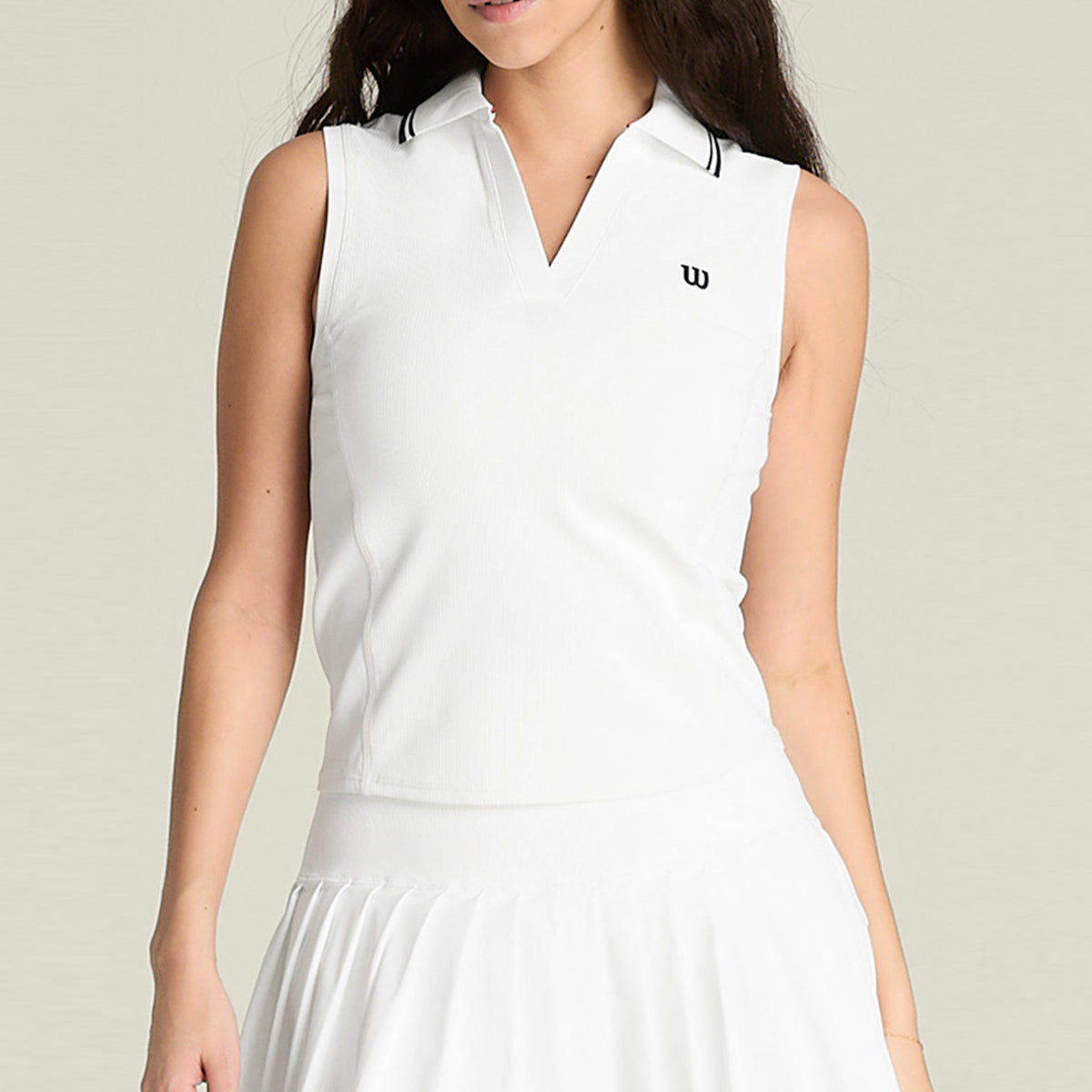 Wilson Rib Polo Women-white
