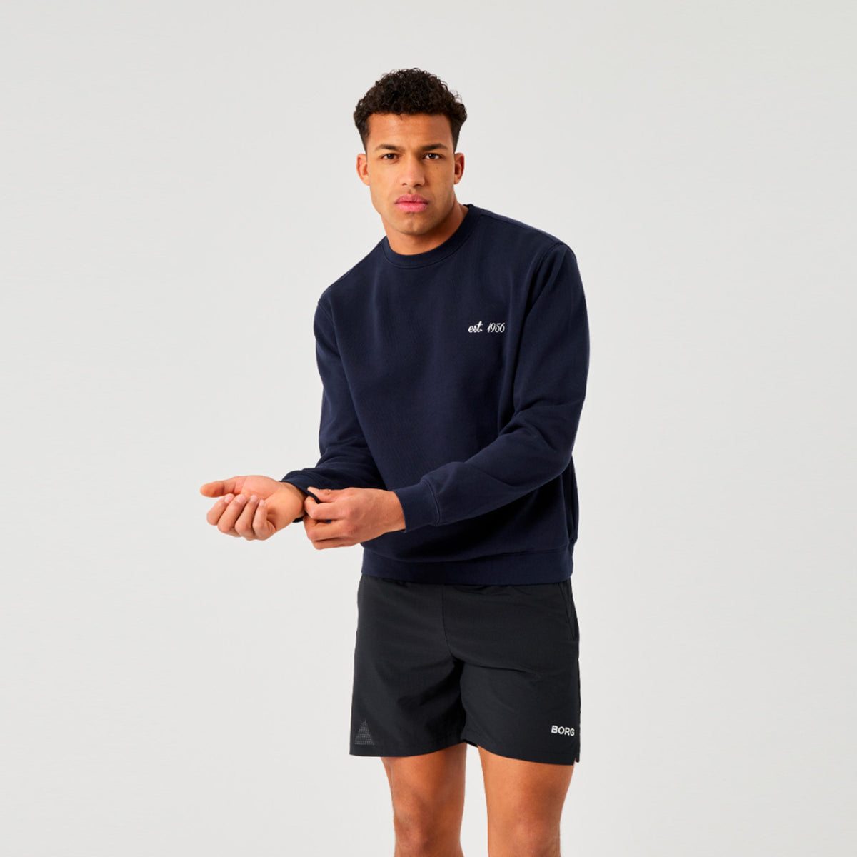 Björn Borg Borg Classic Print Sweatshirt Men - dark blue