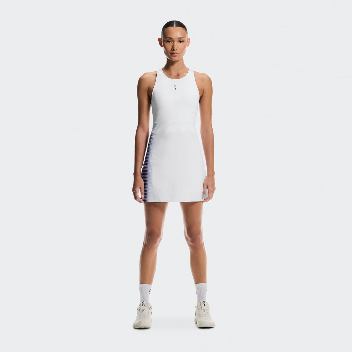On Court Split Edge Dress Women - white, black