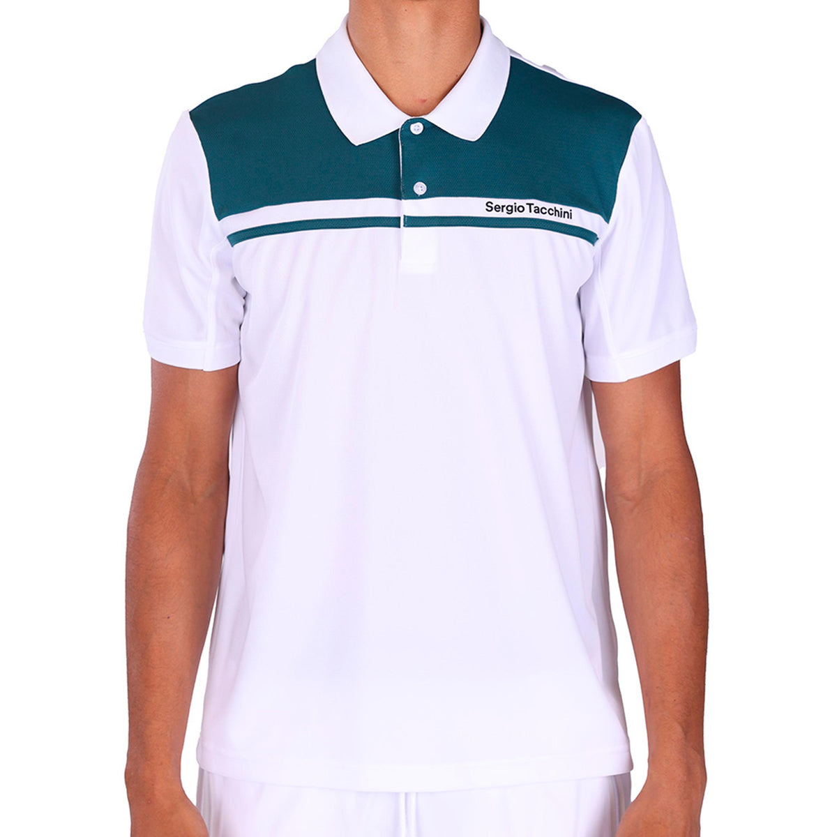 Sergio Tacchini Riflesso PL Polo Men - white, petrol