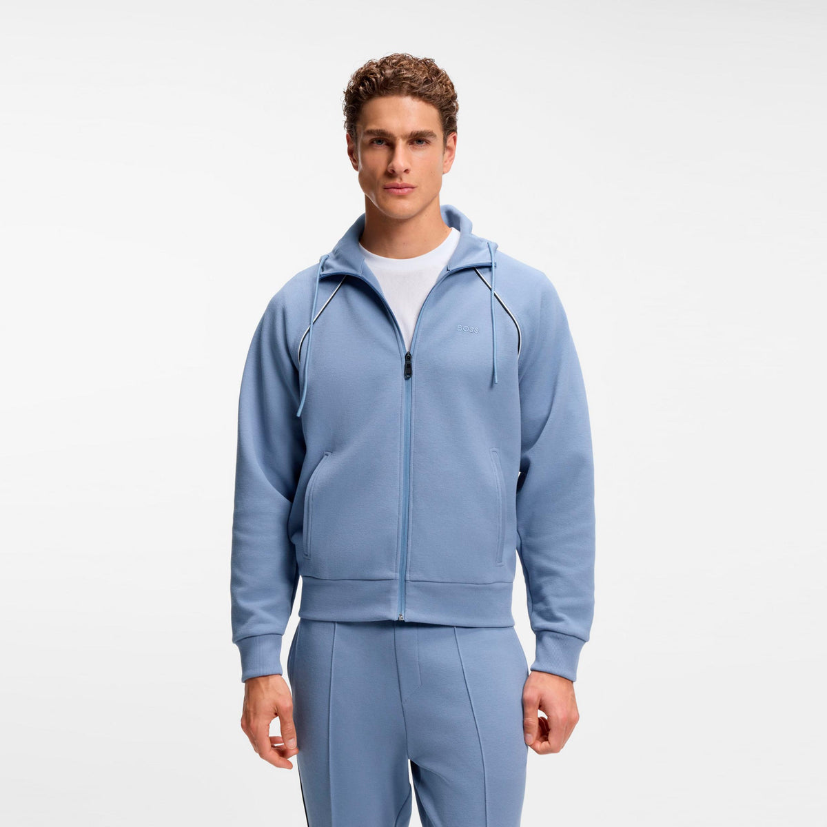 BOSS Saggy Sweatjacke Herren - blaugrau