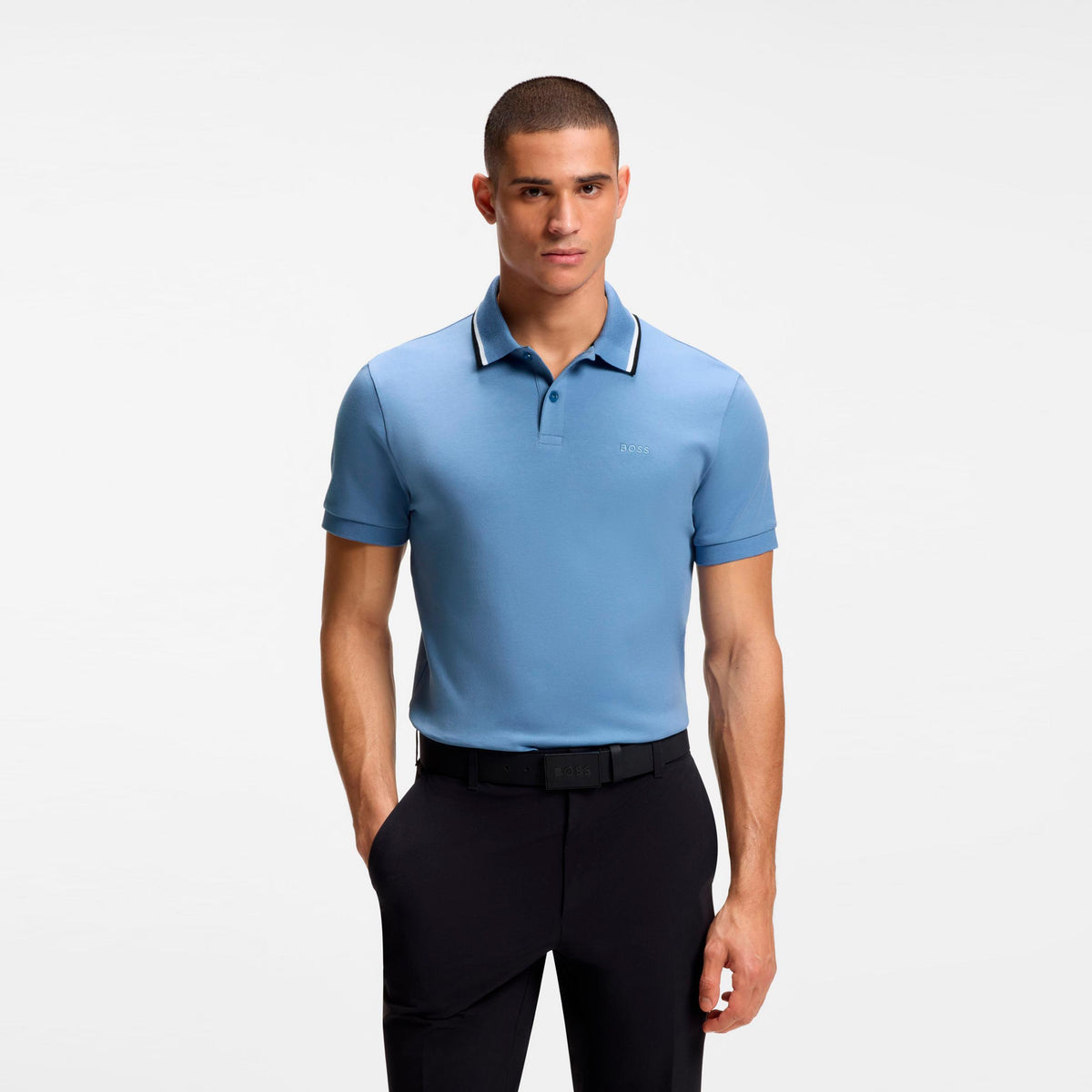 BOSS Join Paddy Polo Men-blue grey