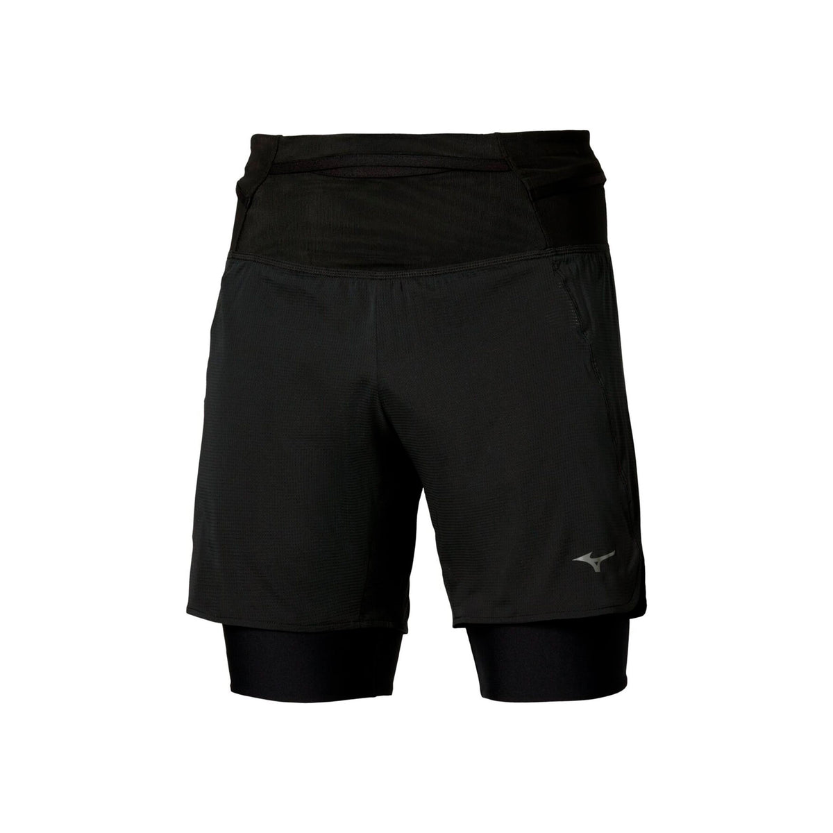 Mizuno Trail Multipocket Trail 2in1 Running shorts Men - black