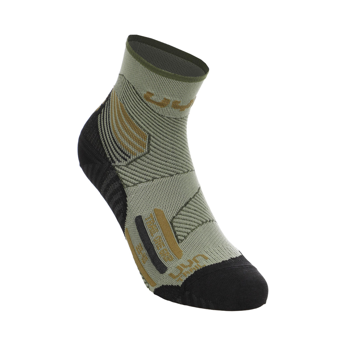 UYN Trail One Grip Running Socks Men - green, black