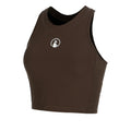 Memories Rib Crop Tank Top Women - brown