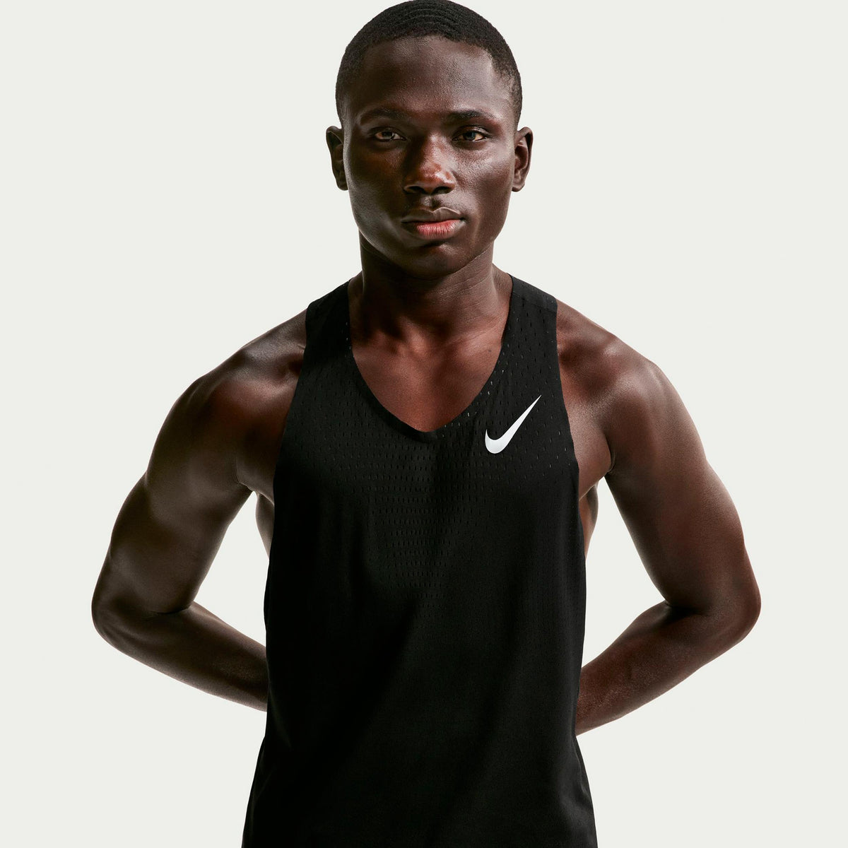 Nike AeroSwift  Running shirt Men - black, white