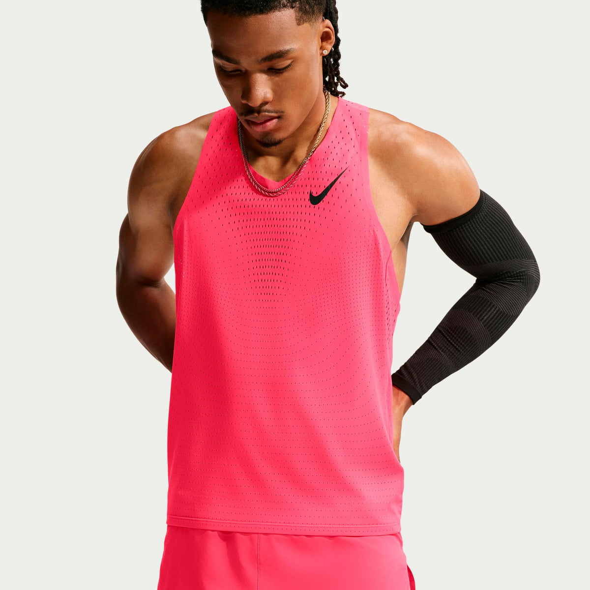 Nike AeroSwift  Running shirt Men - red, black