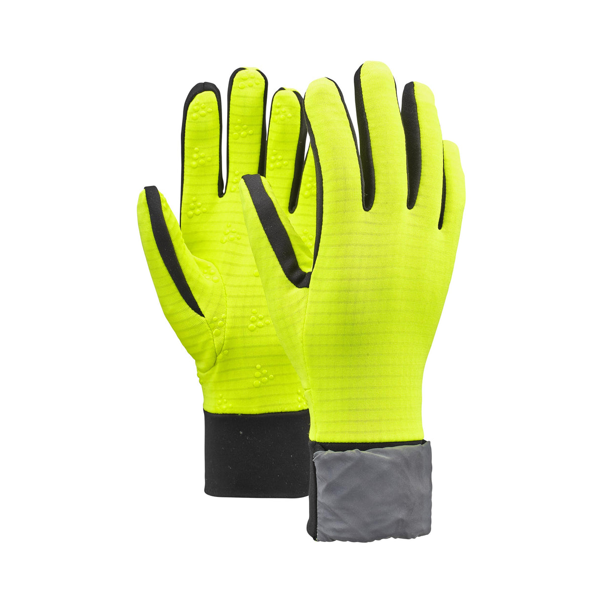 Craft Essence Hybrid Running gloves Unisex - neon yellow, silver