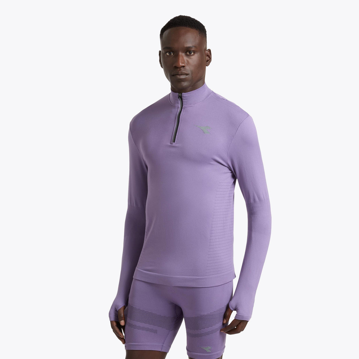 Diadora 1/2 Zip Stratouno Long sleeve Men - purple
