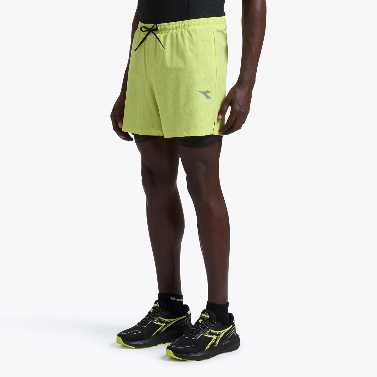 Diadora 2in1 Shorts Men - lime