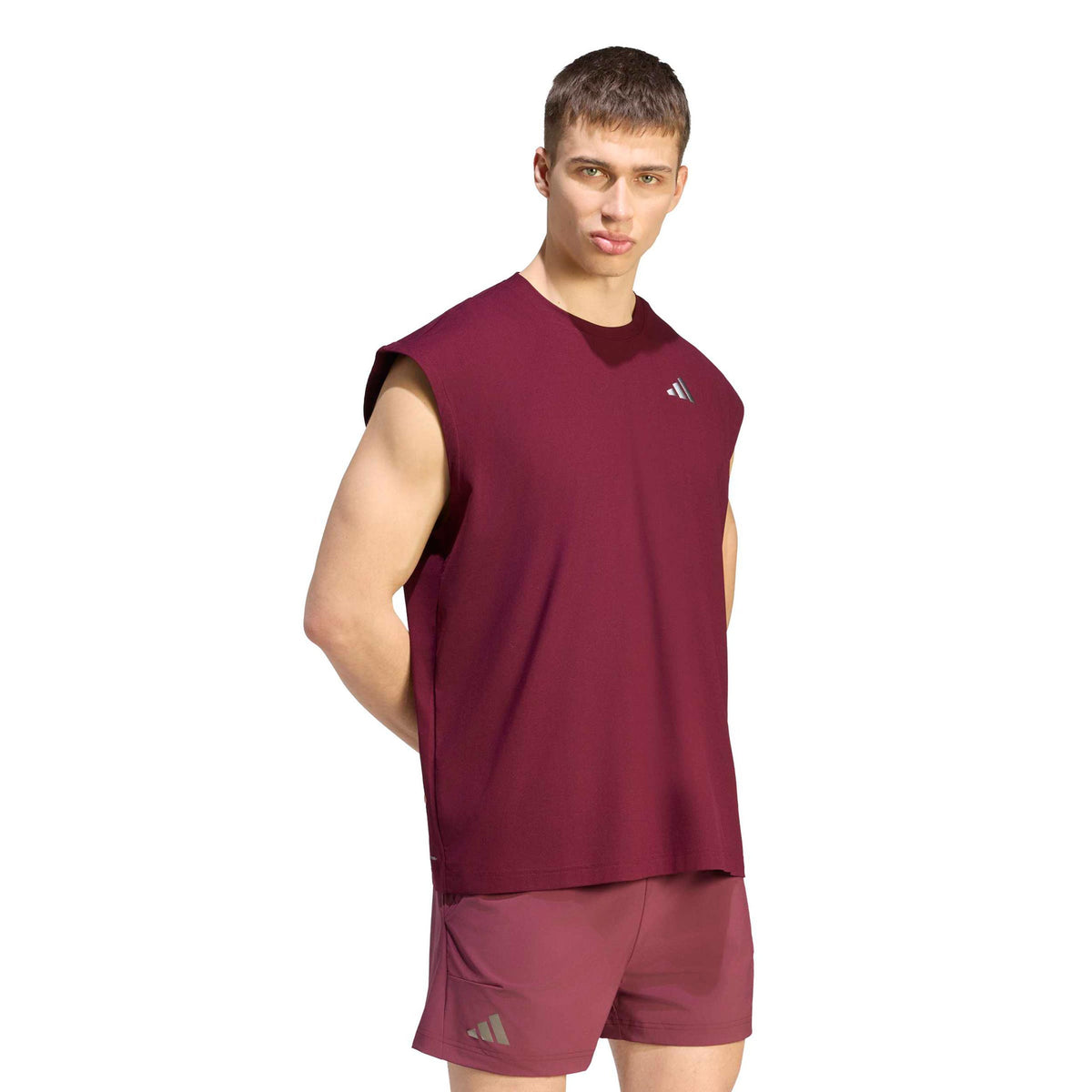adidas Oversized Tank-Top Herren - weinrot