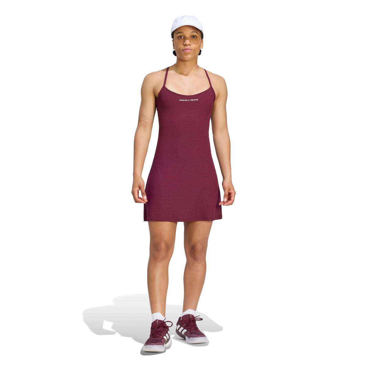 adidas Kleid Damen - weinrot