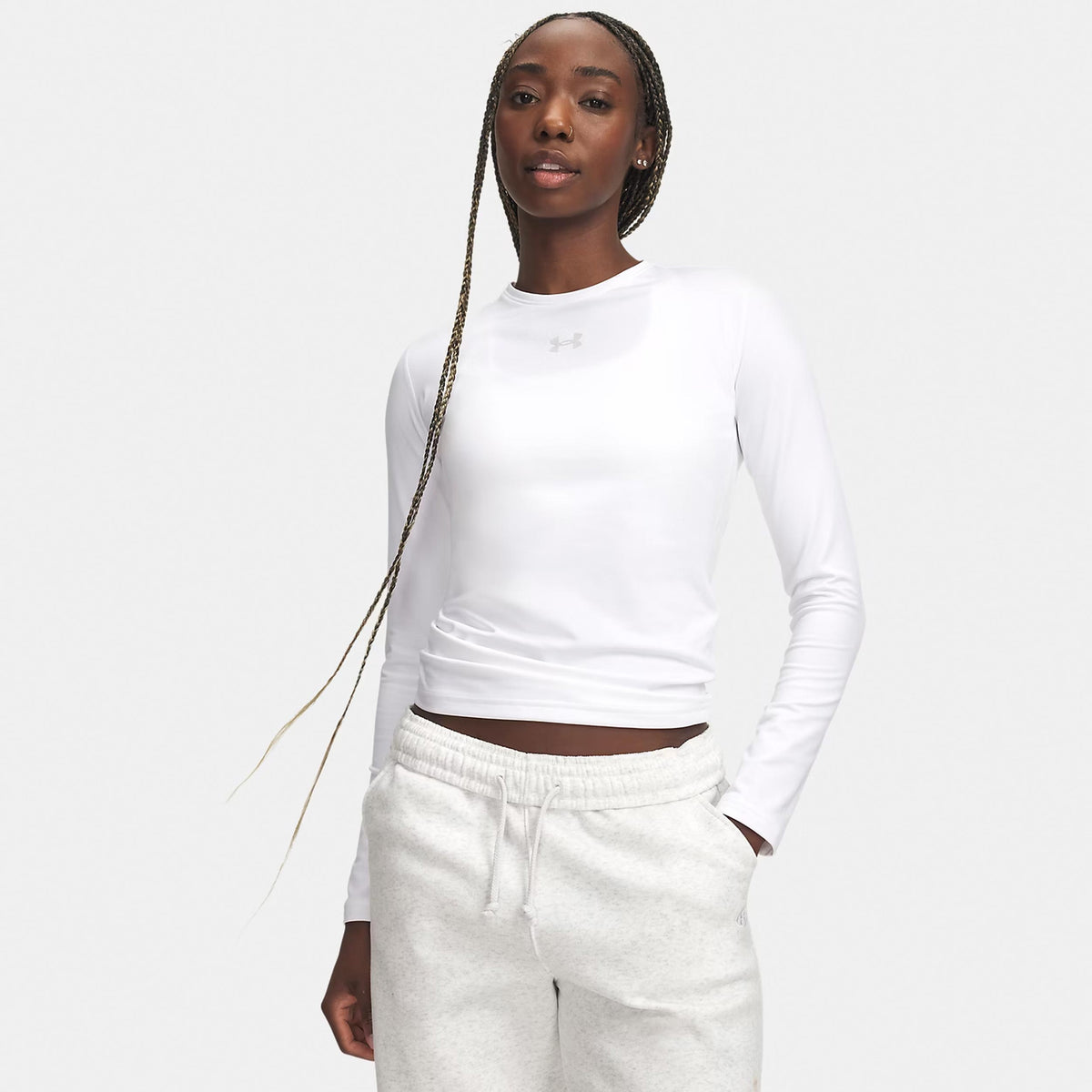 Under Armour ColdGear Crew Long sleeve Women - white, lightgrey