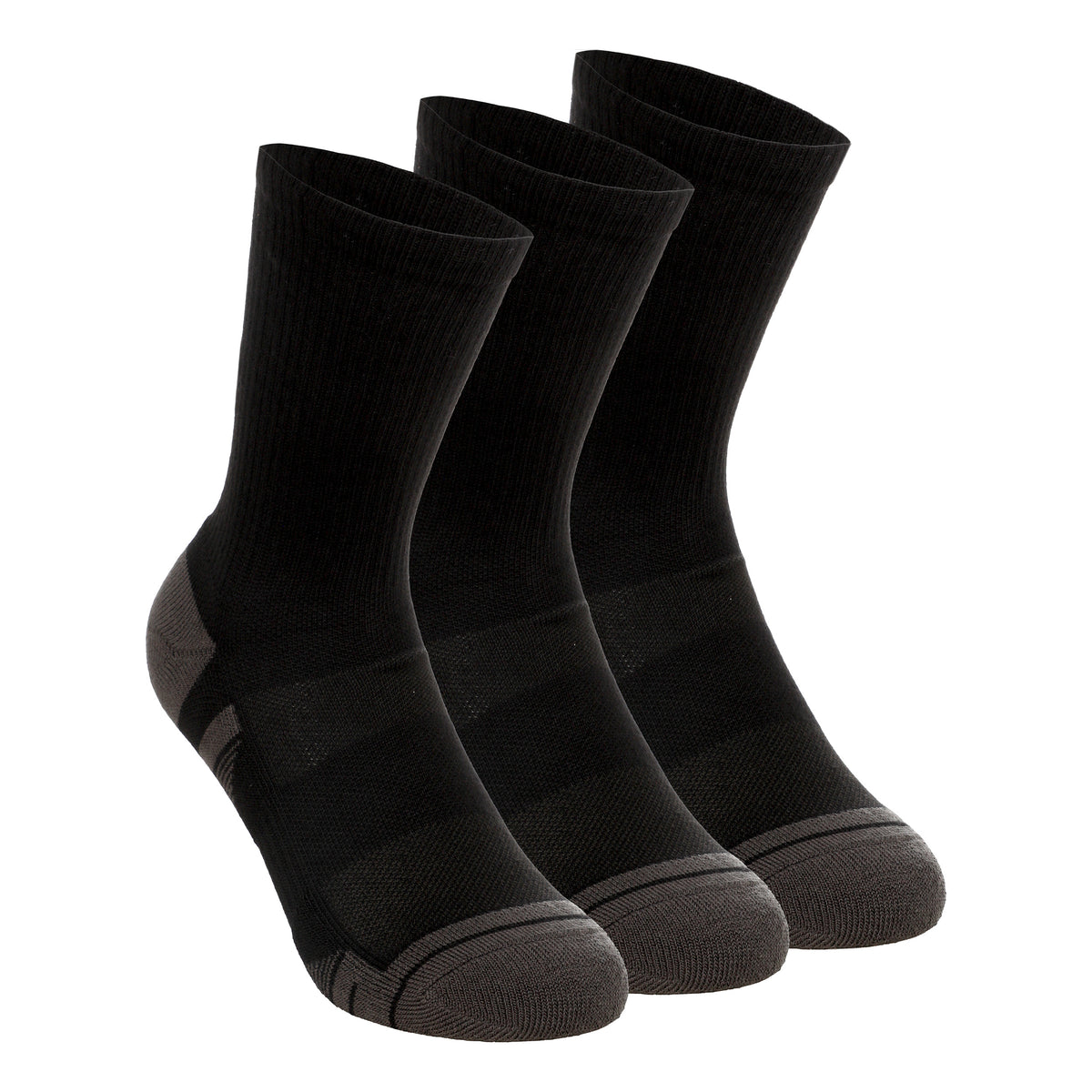 Under Armour Performance Tech Crew Sports Socks 3 Pack Unisex - black, dark grey