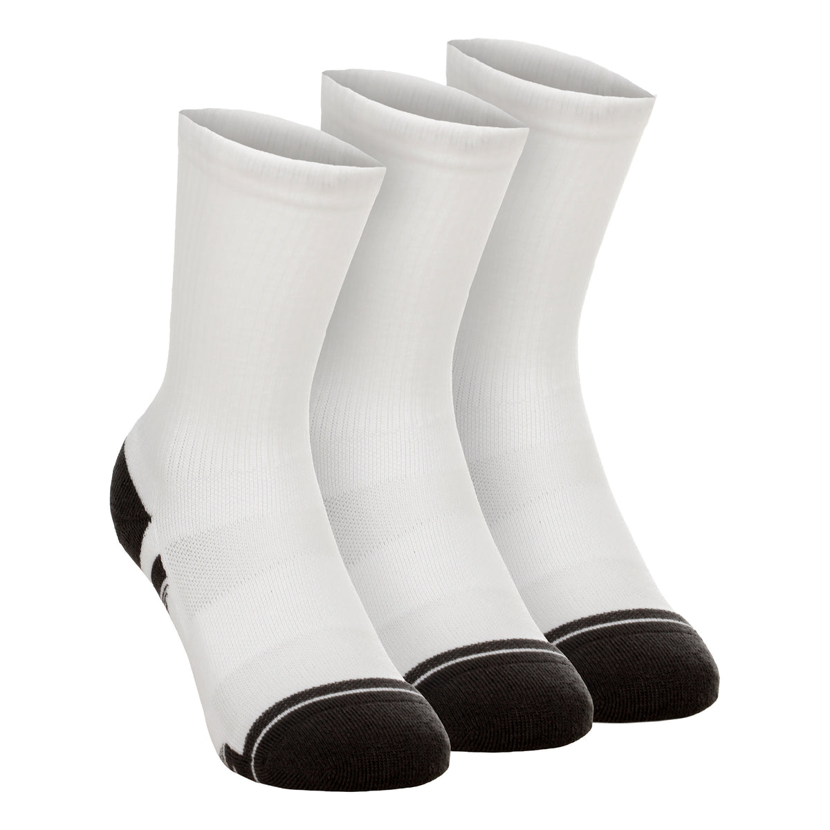 Under Armour Performance Tech Crew Sports Socks 3 Pack Unisex - white, dark grey