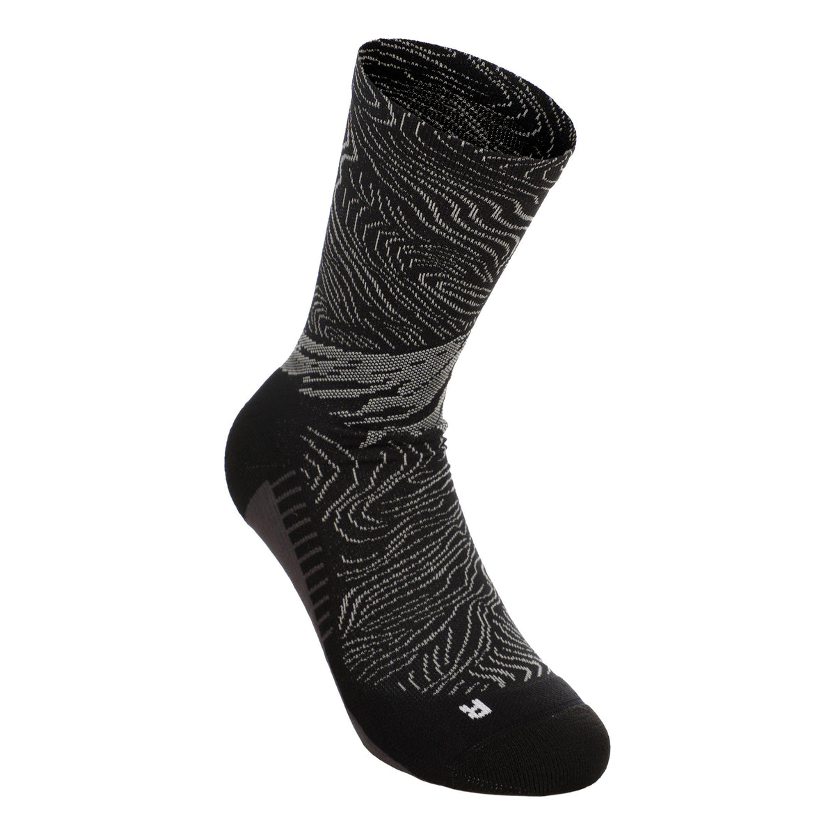 ASICS Fujitrail Graphic Crew  Running Socks Unisex - black, grey