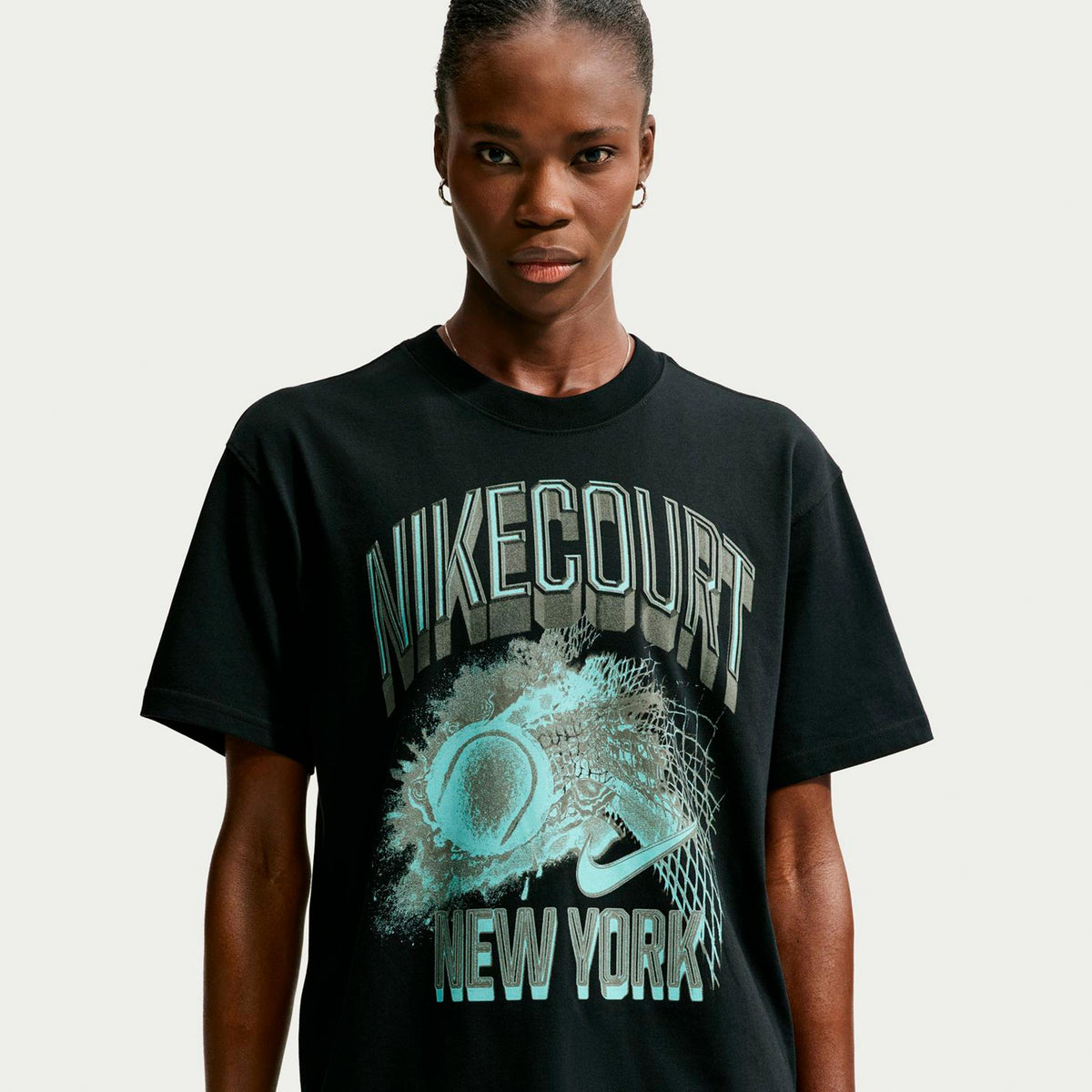 Nike Court Slam T-Shirt Damen - schwarz
