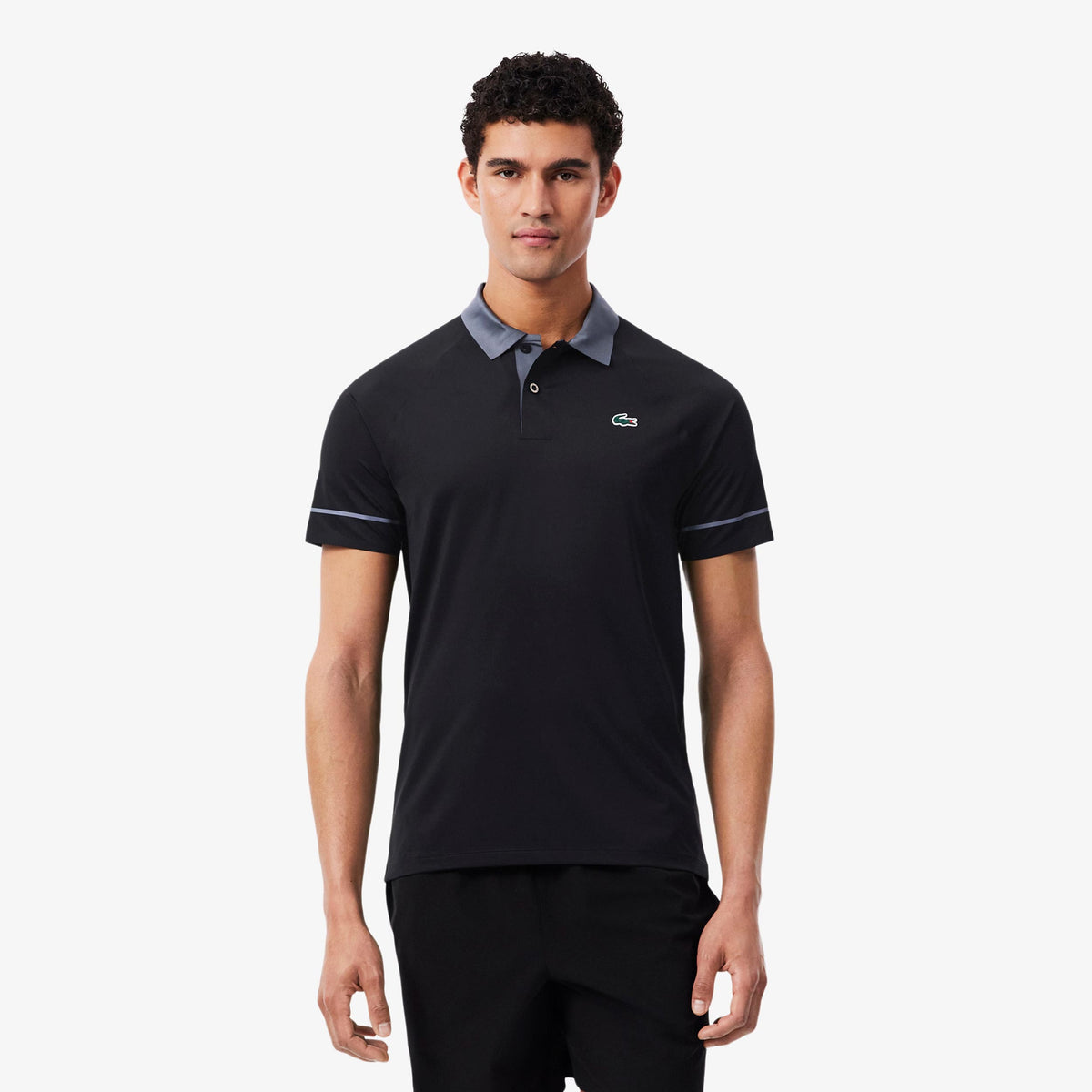 Lacoste Polo Men - black, grey blue