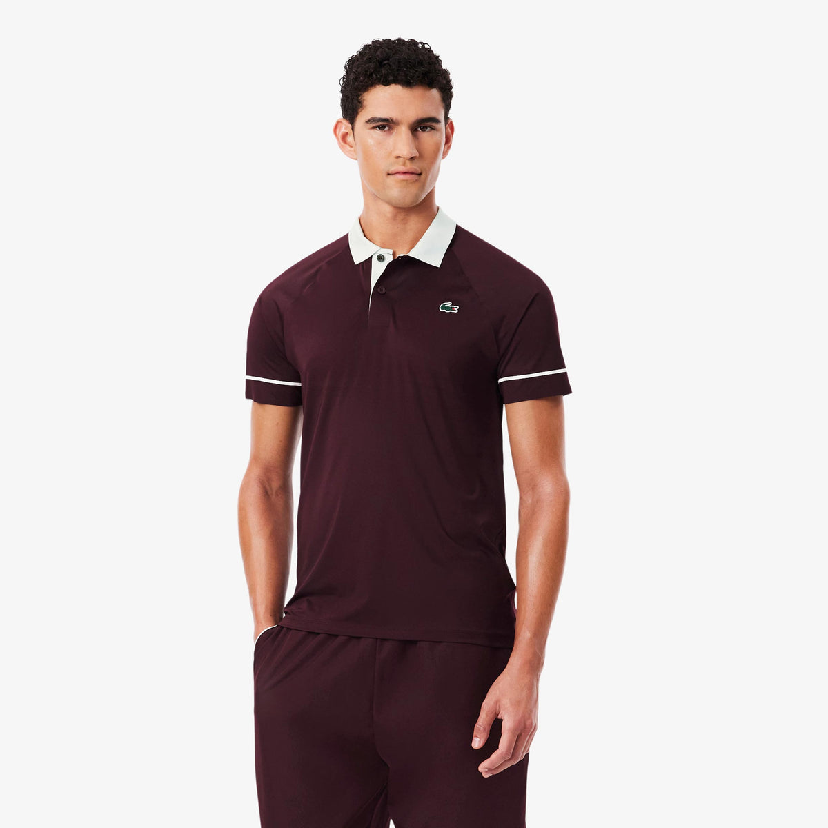 Lacoste Polo Men - wine red, white