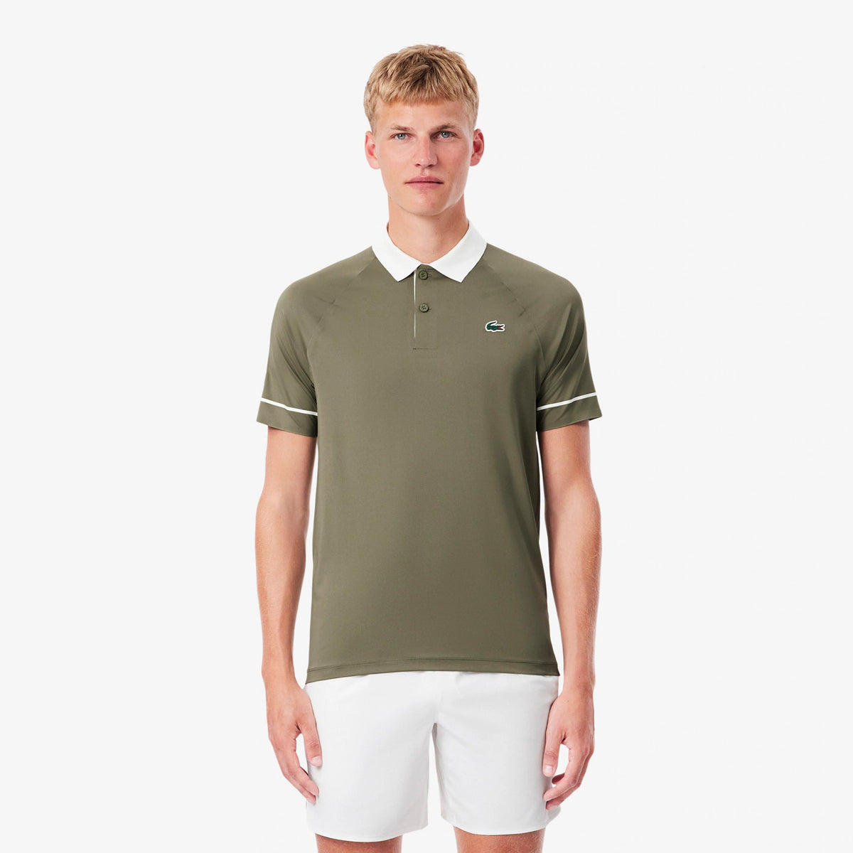 Lacoste Polo Men - khaki, white