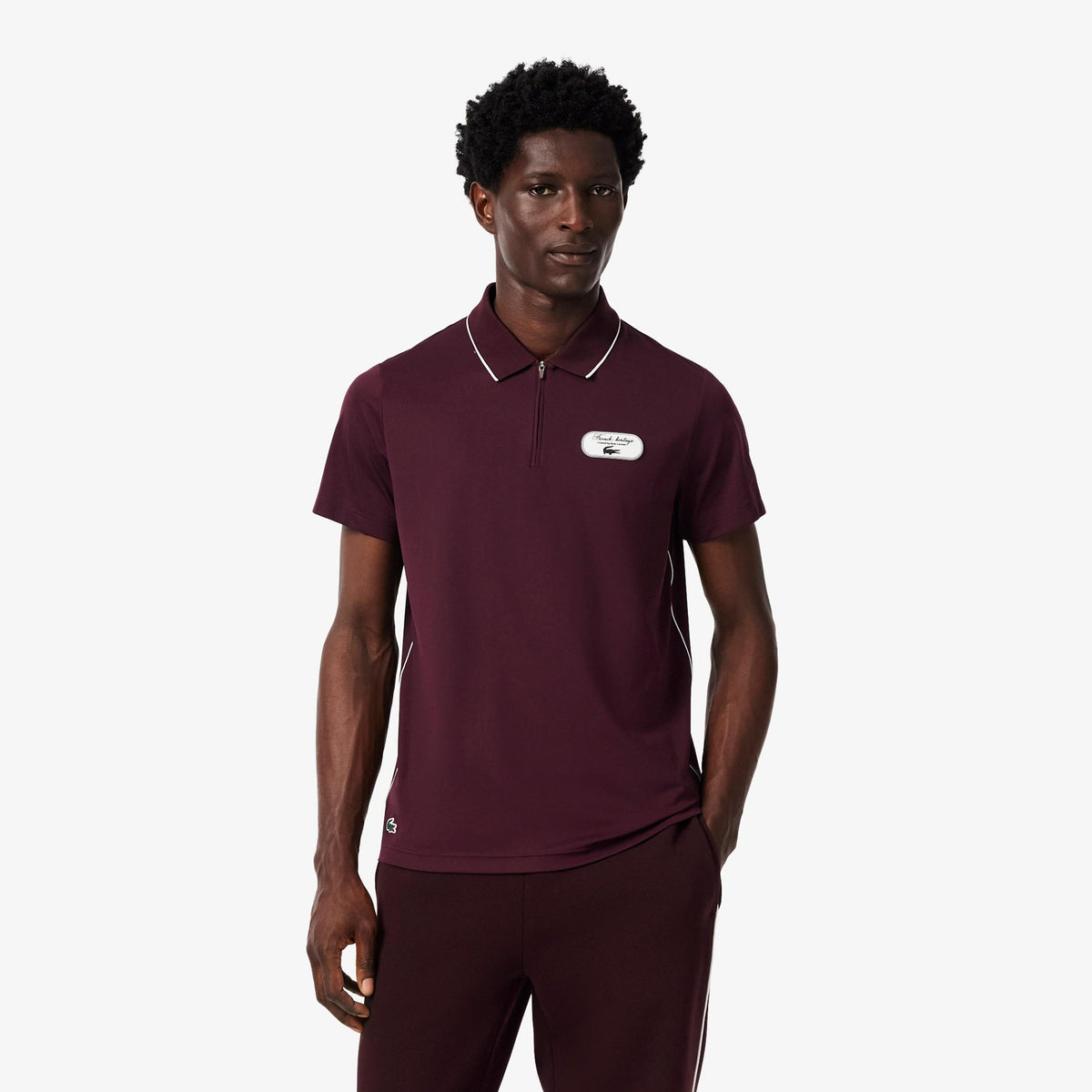 Lacoste Polo Men - dark red, white