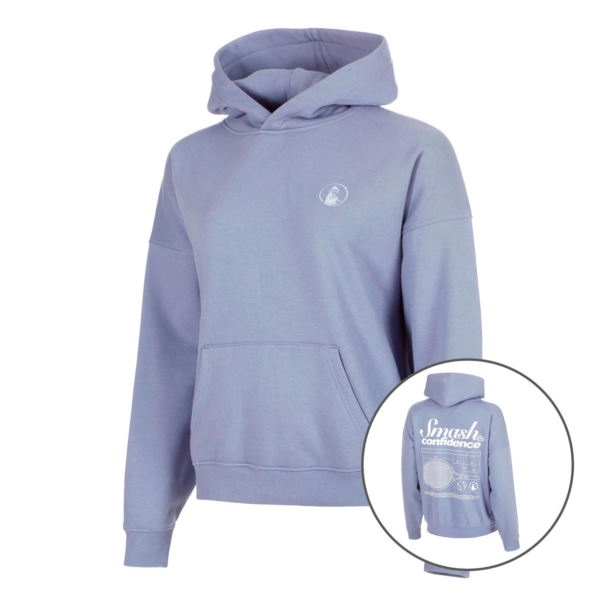 Quiet Please Confidence Oversize Hoody Damen - blau