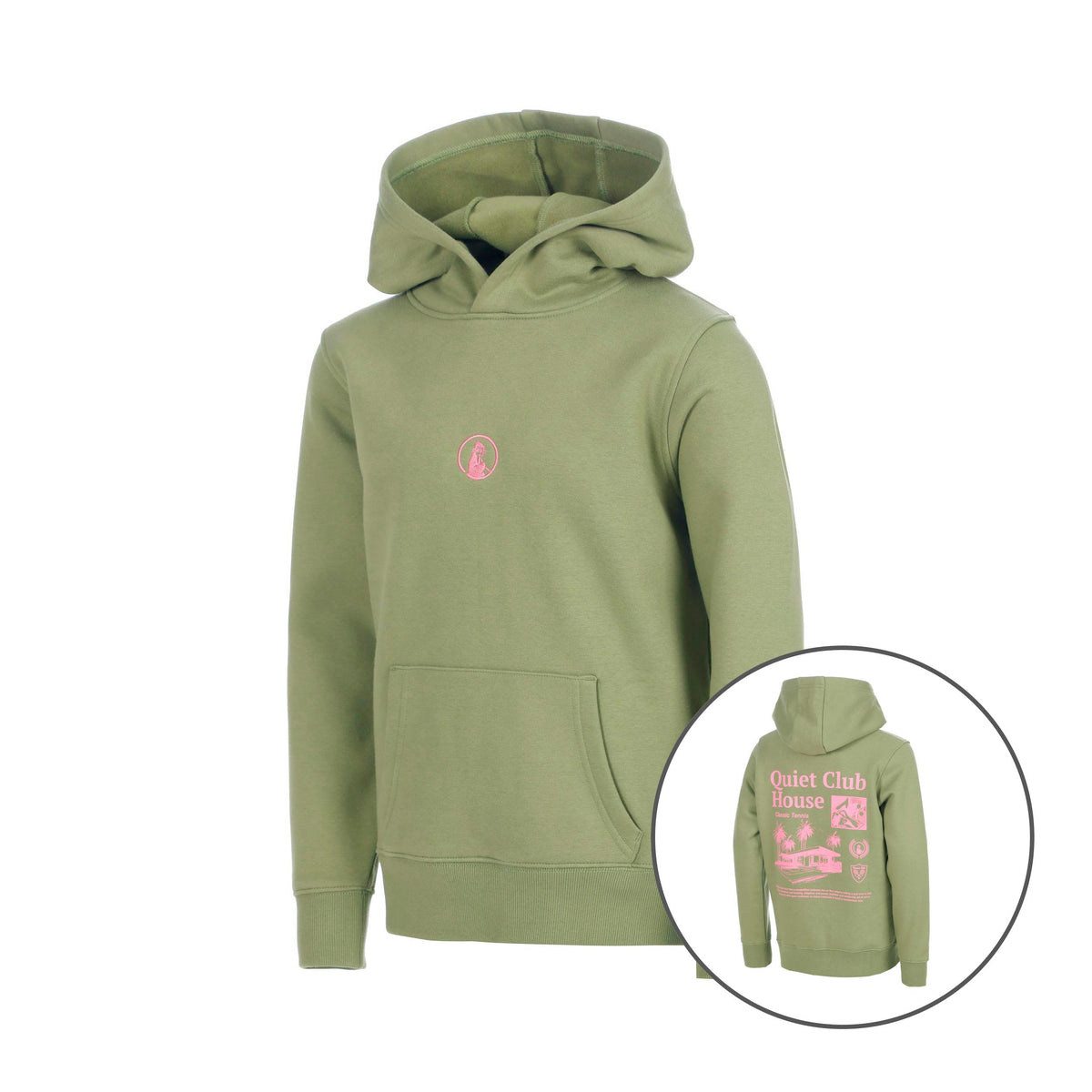 Quiet Please Club House Loose Fit Hoody Kinder - khaki