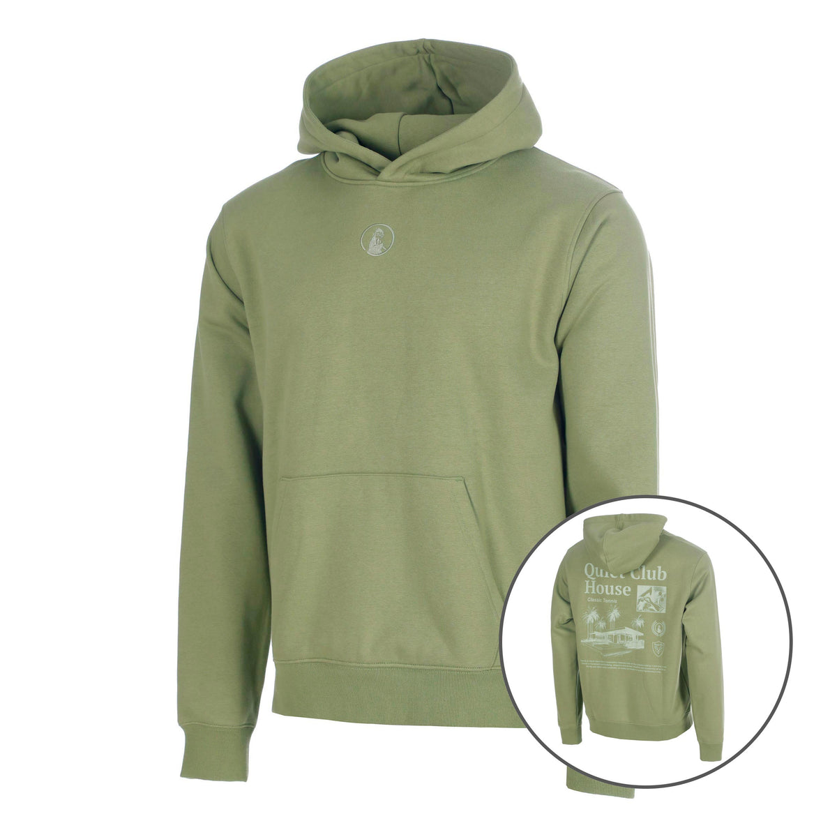 Quiet Please Club House Loose Fit Hoody Men - khaki