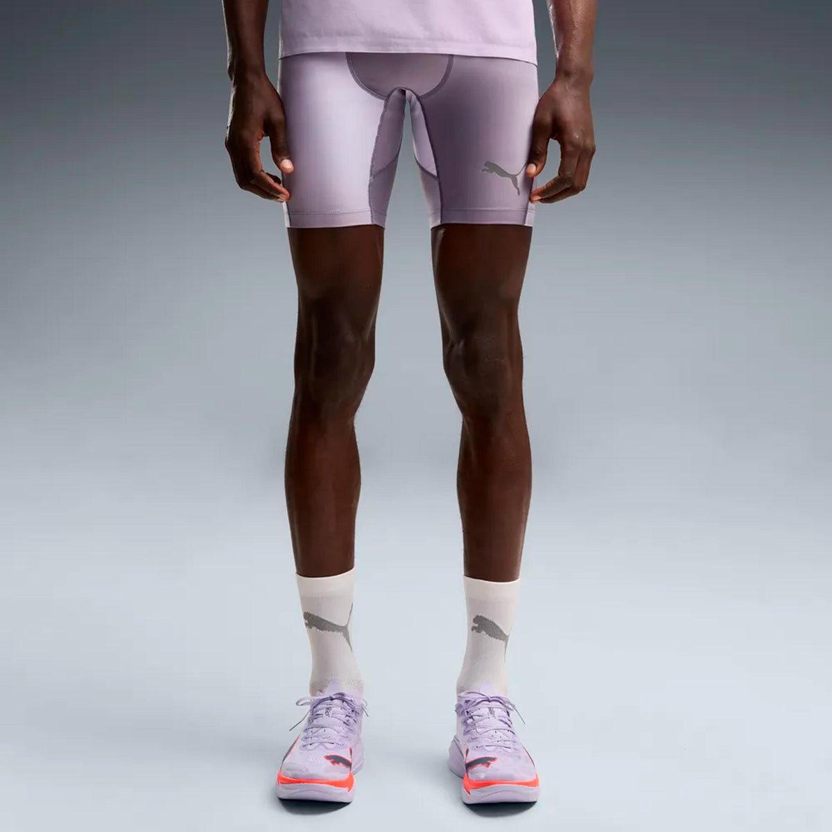 Puma Lightspeed AOP 8in half  Running tights Men - grey