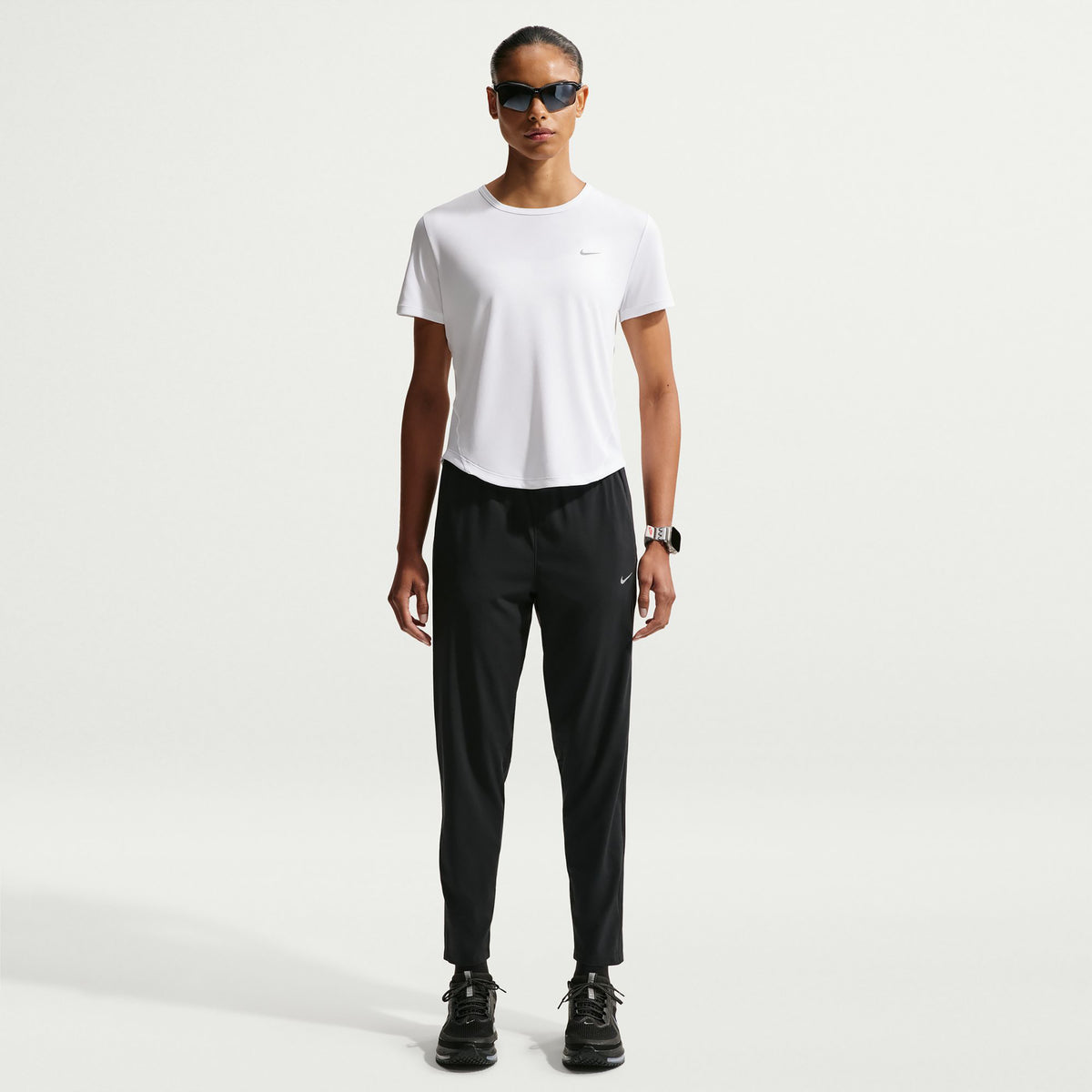 Nike Tempo  Running shirt Women - white, silver