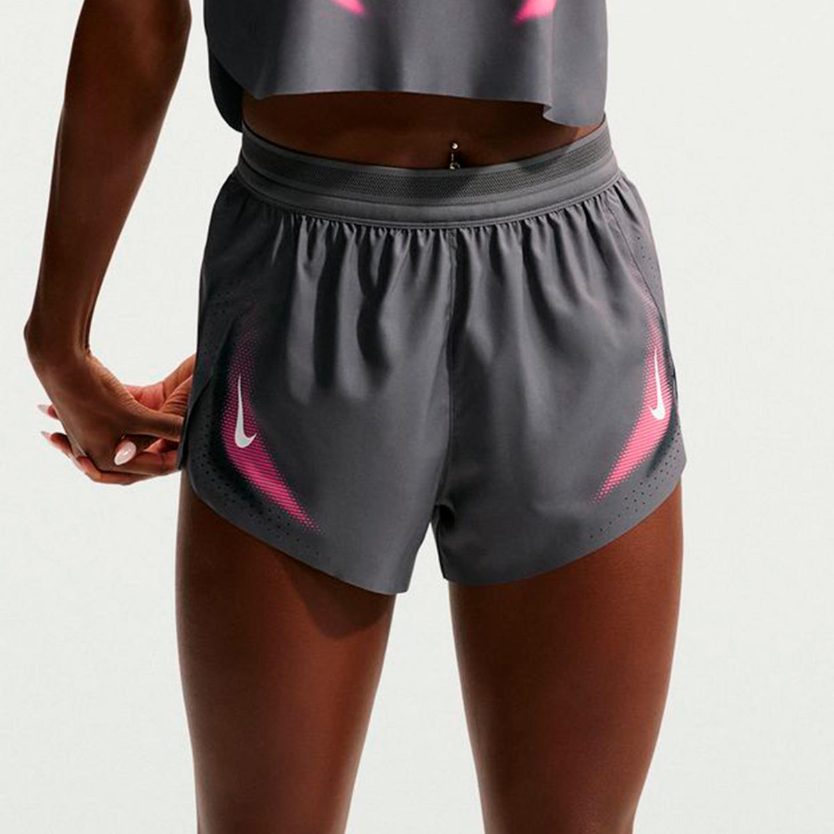 Nike AeroSwift  Running shorts Women - grey, white