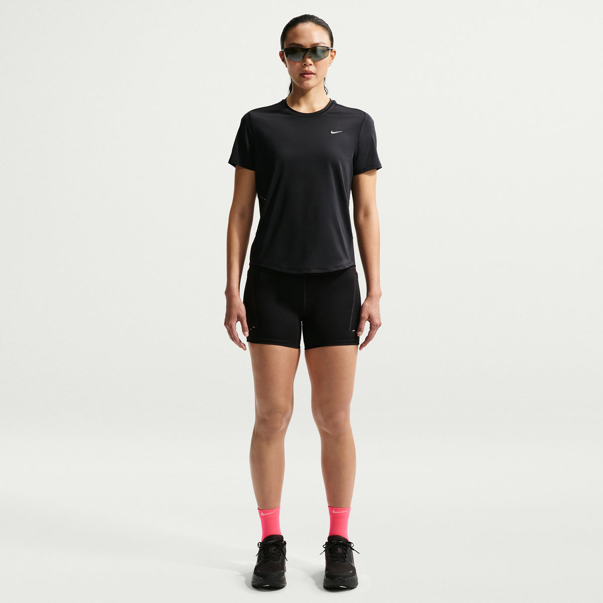 Nike Swift  Laufshirt Damen - schwarz, silber