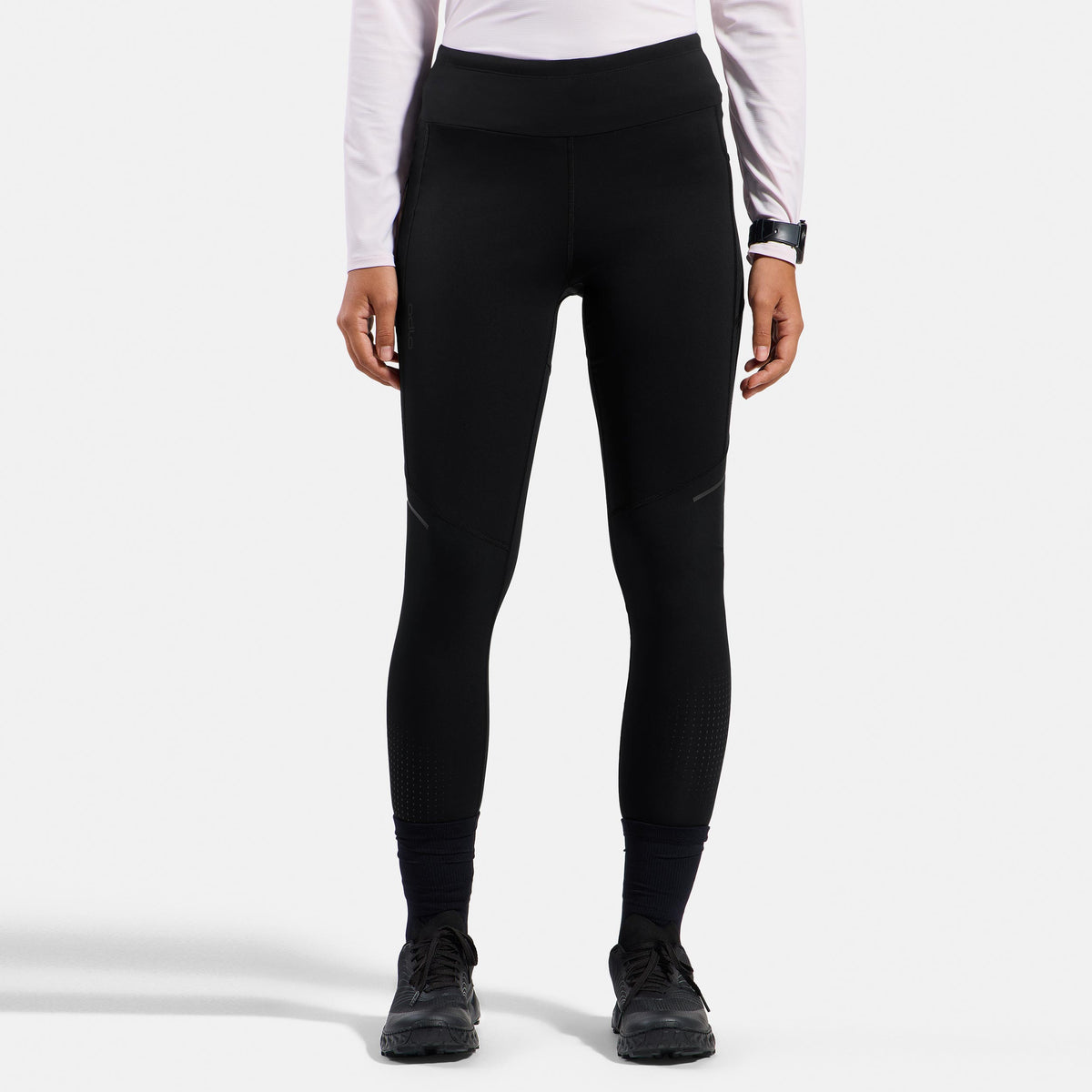 Odlo Zeroweight Warm Reflective  Running tights Women - black