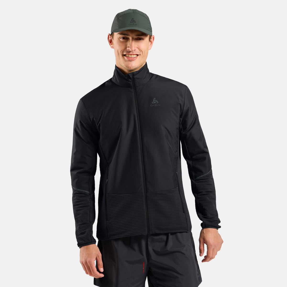 Odlo Essential Insulator Hybrid  Laufjacke Herren - schwarz