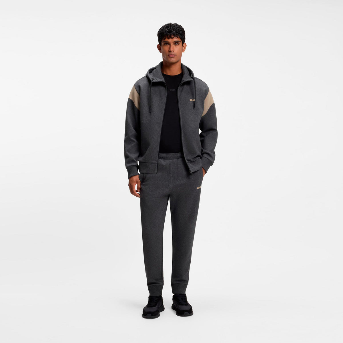 BOSS Tracksuit Men - dark grey, beige