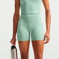 High-Waist 5in Biker  Shorts Damen - salbei