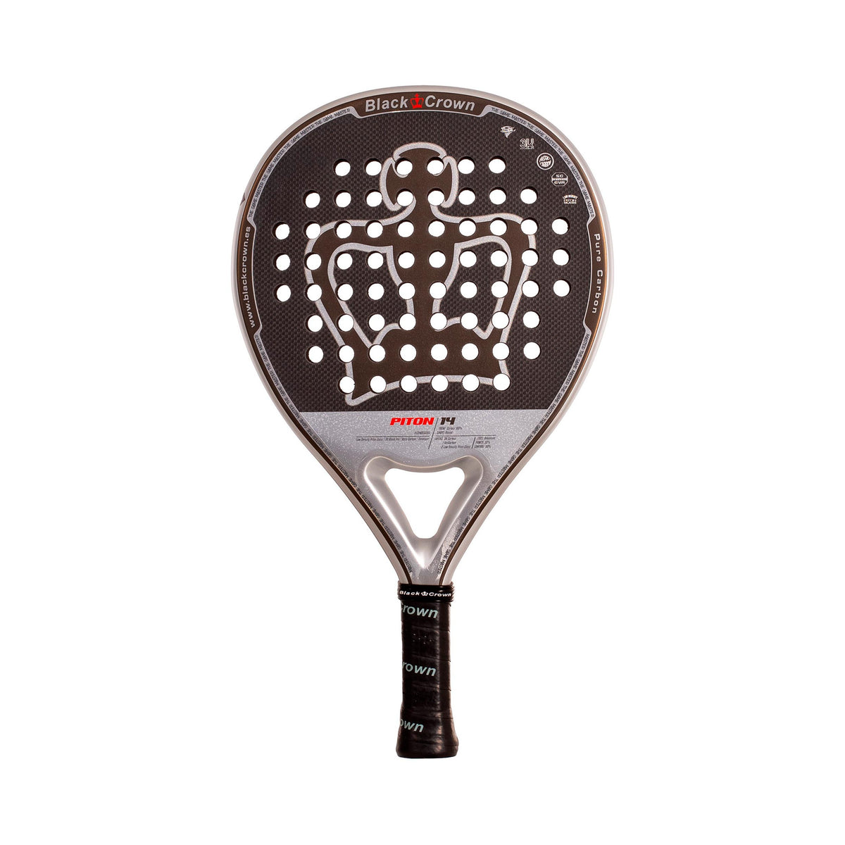 Black Crown Piton 14 Padel racket full-surface