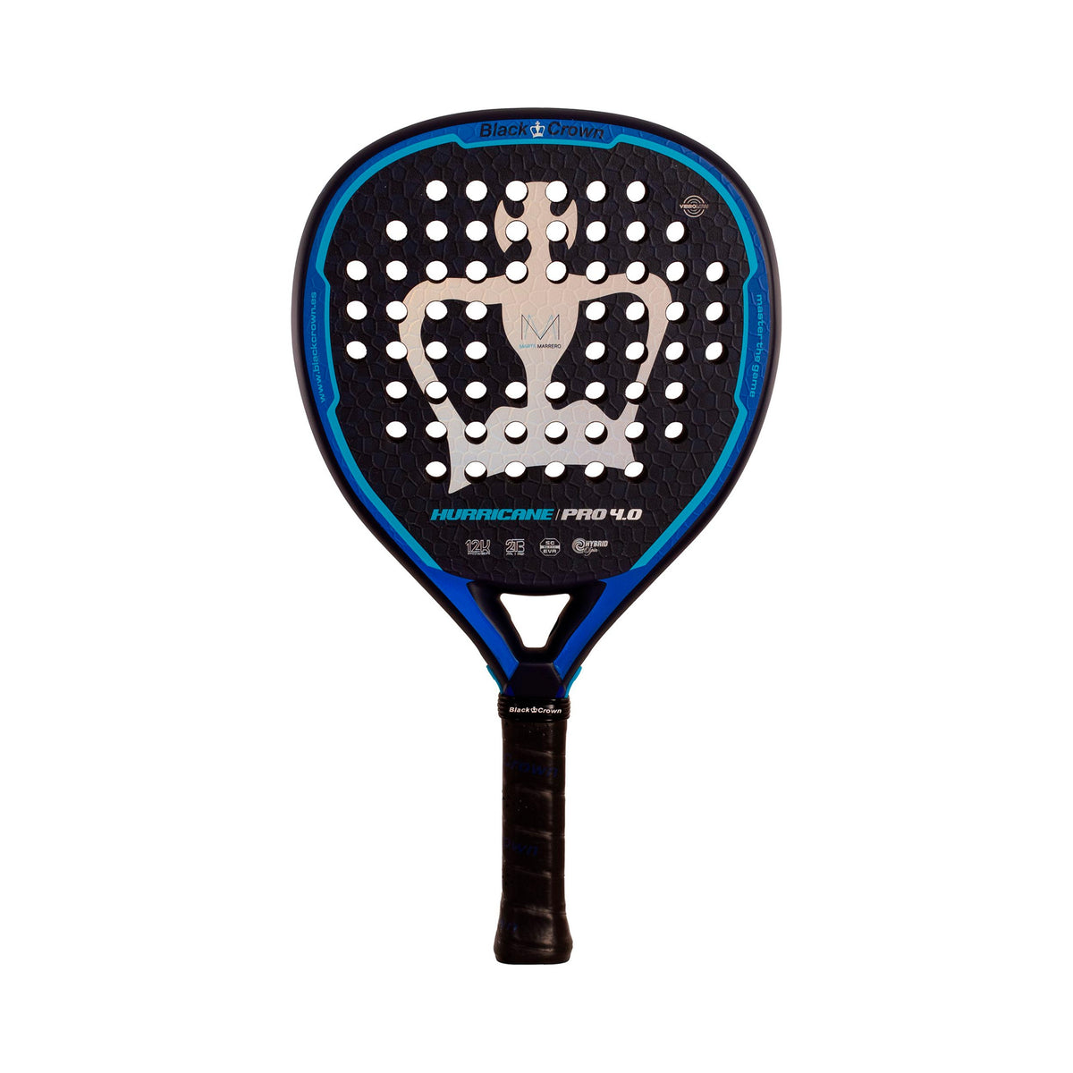 Black Crown Hurricane Pro 4.0 Padel racket full-surface