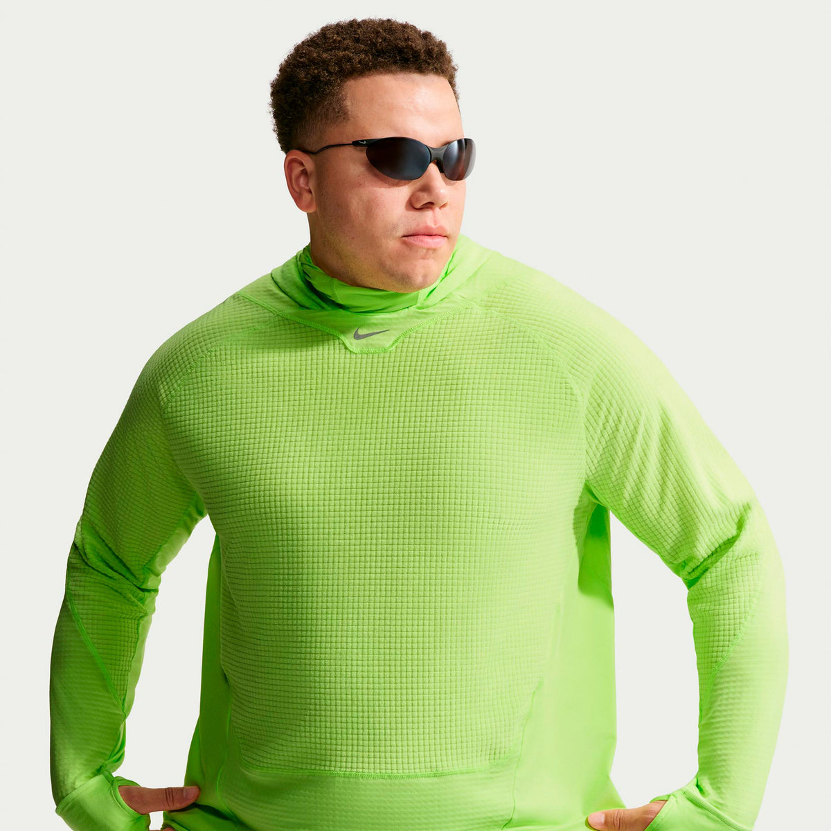 Nike Stride Therma-Fit  Running shirt Men - lemon, silver